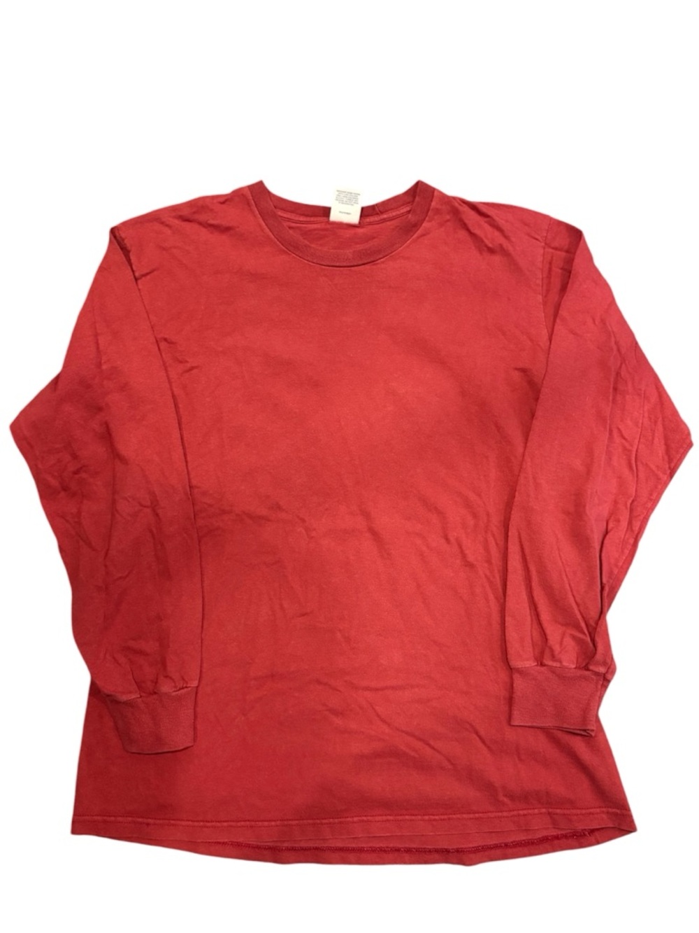 Supreme Red Long Sleeve Crewneck Tee